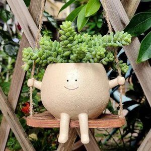 Swing Face Hanging Plant Flower Pot